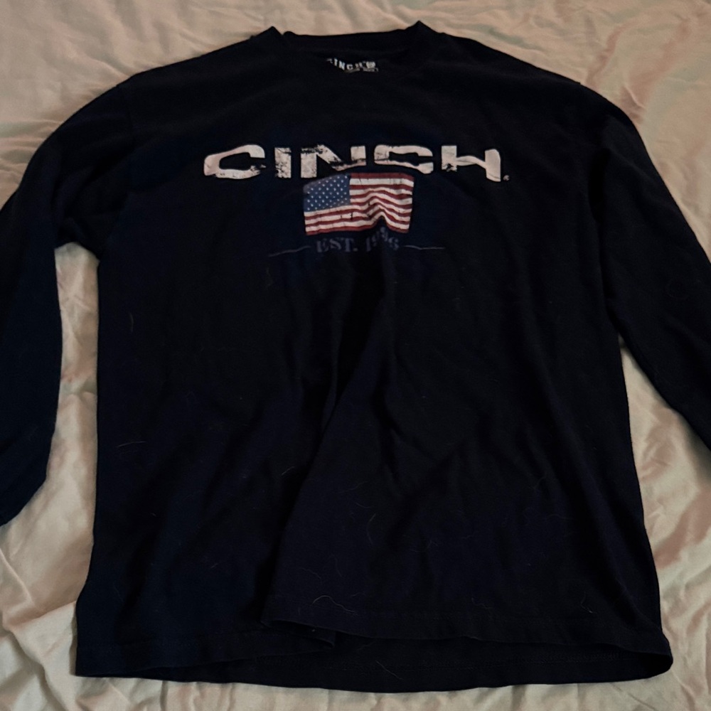 Cinch Men's Navy Blue Long Sleeve Shirt
